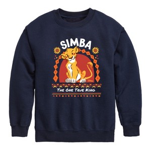Boys' - Disney - Simba Graphic Long Sleeve Fleece Sweatshirt - 1 of 4