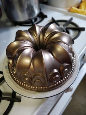 Nordic Ware Fleur-de-lis Bundt Pan, Silver Aluminum