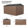 8 x 12 Ft Outdoor Storage Shed, Large Metal Tool Sheds with Updated Frame Structure and Lockable Doors, Garden Shed for Backyard Garden Patio Lawn - 4 of 4