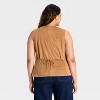 Women's Faux Suede Fashion Vest - Universal Thread™ Brown - 2 of 3