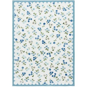 Martha Stewart Floral MSRW198  Machine Washable Skid-Resistant Power Loomed Indoor Rugs - Remove - 1 of 4