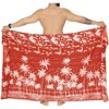 LA LEELA Men's Sarong Bath Hawaiian Pareo Wrap One Size Red - 3 of 3