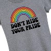 Women's - Instant Message - Dont Hide Your Pride Short Sleeve Graphic T-Shirt - 2 of 4