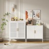 VYNXARIA White Metal Storage Cabinet with 2 Doors and Adjustable Shelves - 3 of 4