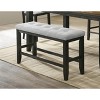 TiramisuBest Industrial Counter-Height Bench - Light Gray Foam-Cushioned Seat for Kitchen & Dining - 3 of 4