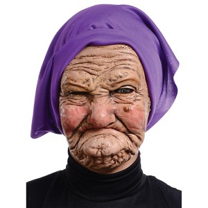 Seasonal Visions Womens Adult Grandma Costume Mask -  - Purple - 1 of 1