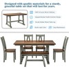 6 Piece Dining Table Set for 6, 59 Inch Kitchen Table Set With 1 Long Bench And 4 Dining Chairs, Kitchen Breakfast Table Set for Dining Room Bar - 4 of 4