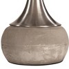 Uttermost Niah Brushed Nickel Lamp – Spun Metal Base with Natural Concrete Foot and Linen Shade, 27.75"H - 3 of 4