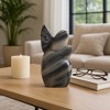 Modern Figurine Sculpture for Home Decor - Contemporary Statue Ideal for Office, Shelf, Coffee Table, and Living Room Decor - 6", Gray & White - 3 of 4