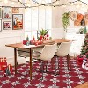 GustoWave Christmas Geometric Throw Area Rugs, Non Slip Machine Washable, Red - 3 of 4