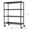 BABYYER 5 Tier Storage Shelves, Industrial Metal Shelving Units, Adjustable Garage Shelving Rack, 2200 LBS Capacity with Wheels for Warehouse - 4 of 4