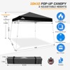 EAGLE PEAK Slant Leg Pop-up Canopy Tent Easy One Person Setup Instant Outdoor Beach Canopy Folding Portable Sports Shelter - 3 of 4