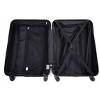 Wooakway 3 Piece Luggage Sets PC+ABS Lightweight Suitcase with Two Hooks, Spinner Wheels - 3 of 4