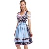 Women's 3 - Piece Floral Contrast Mini Dress Set, Festival Themed Casual Outfit for Parties and Gatherings - 3 of 4