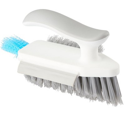 The Lakeside Collection 4-In-1 Cleaning Brush & Corner Scrubber - Perfect For Tile And Grout
