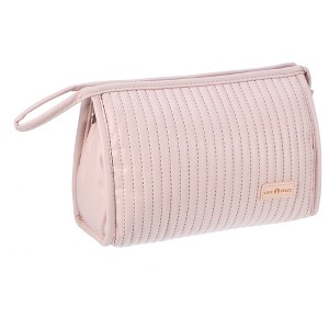 Unique Bargains PU Leather Makeup Bag Large Makeup Bag Make Up Brush Organizer Bag Toiletry Bag for Women 1 Pcs - 1 of 4