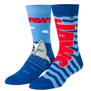 Odd Sox, Movies, Jaws Killer Shark, Novelty Crew Socks, Cool Crazy 80s - 1 of 4