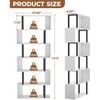 Aoibox 6 Tier S Shaped Geometric Bookcase Modern Wood Freestanding Tall Storage Display Shelves White for Living Room Bedroom - 3 of 4