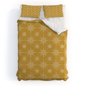 Deny Designs Full/Queen Iveta Abolina Starlight Dijon Duvet Cover and Pillow Sham Beige - 1 of 4