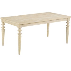 Dexmalle Urban Style Wired White Finish Wood Turned-Leg Dining Table - 1 of 4
