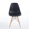Modern Dining Chairs Set Of 4, Kitchen Chairs With Wooden Legs & Plastic Seat, Leisure Chairs - 3 of 4