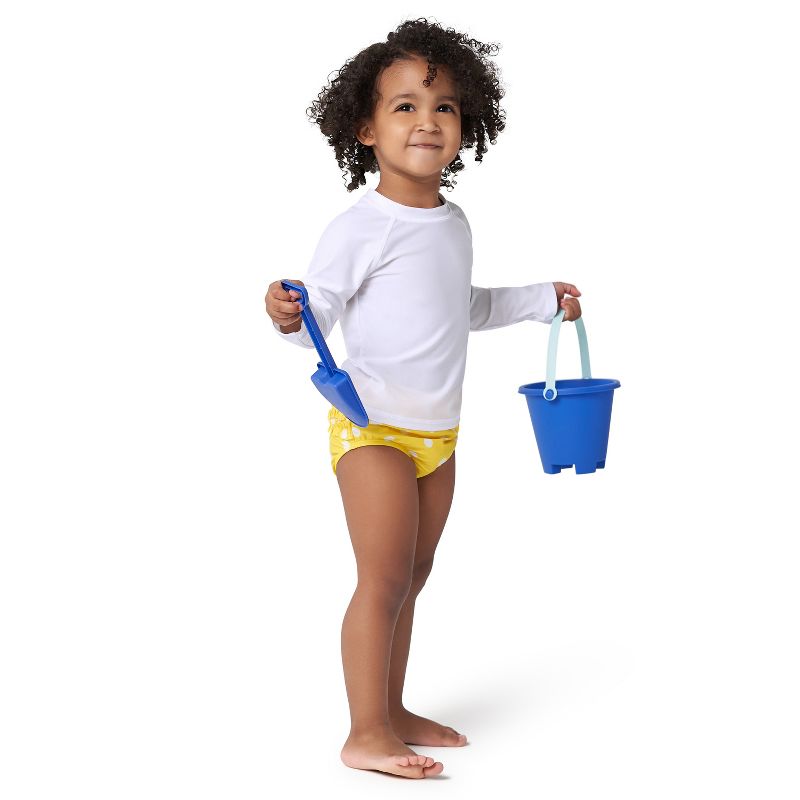 Gerber Baby and Toddler Long Sleeve Solid Swim Rashguard, 3 of 8