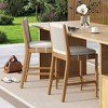 Nathan James Kayden Outdoor Bar Stool Set of 2 Light Gray - 2 of 4