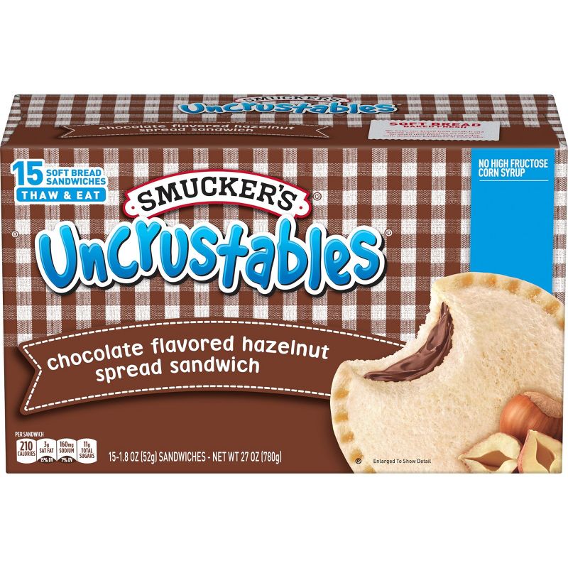 Smucker's Uncrustables Frozen Chocolate Flavored Hazelnut Spread Sandwich, 1 of 9