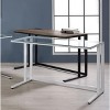 Vynxaria Modern Walnut White Writing Desk with USB Ports Stylish Home Office Furniture for Laptop Work Study - 2 of 4