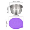 Unique Bargains Stainless Steel Snack Salad Dressing Container with Silicone Lid 3 Pcs - 2 of 4