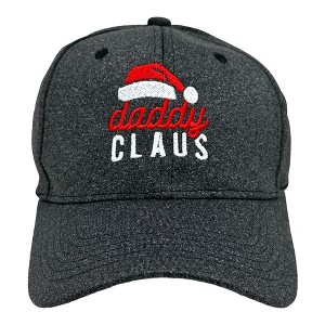 Daddy Claus Hat Funny Xmas Party Father Santa Claus Adult Joke Cap - Crazy Dog Black Standard - 1 of 4