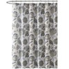 Kate Aurora Shabby Chic Yellow & Gray Floral Paisley Fabric Shower Curtain - 72 in. x 72 in. - 2 of 2