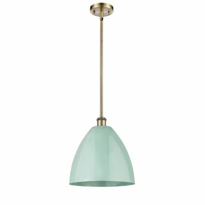 Plymouth Dome - 1 Light Stem Hung Pendant In Industrial Style-12.75 Inches Tall and 12 Inches Wide