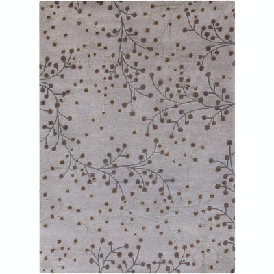Mark & Day Le Havre 8'x11' Rectangle Tufted Indoor Area Rugs Medium Gray: Stain-Resistant Wool, Handwoven, Botanical Pattern