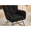 Racxily Teddy Fabric Nursery Rocking Glider Chair - 2 of 4