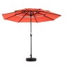 Gulches Aluminium 10ft 3 Tier Auto-tilt Umbrella£¬Outdoor Patio Umbrella - Market Table Pool Deck Umbrella (Base Not Included)(orange ) - 3 of 4