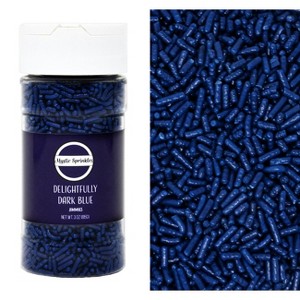 Mystic Sprinkles Delightfully Dark Blue Jimmies Sprinkles 3oz Bottle - 1 of 4