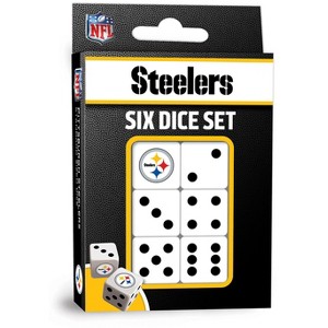 MasterPieces Officially Licensed NFL Pittsburgh Steelers - 6 Piece D6 Gaming Dice Set Ages 6 and Up - 1 of 4