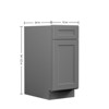 Kitchen Base Cabinet, Unassembled Cabinet with Adjustable Shelf without Top - 3 of 4