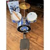 KSM Metal Drum Set for Kids 3 Drums 2 Drumsticks, Kick Pedal, Stool - 2 of 3