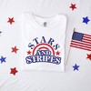 Simply Sage Market Women's Stars and Stripes Arched Short Sleeve Garment Dyed Tee - 3 of 4