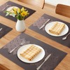 REGALWOVEN Farmhouse Placemats Set of 6 Plastic Placemats for Dining Table Decor Washable Kitchen Table Mat with Rhombic Pattern - 2 of 4