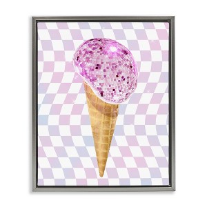 Stupell Industries Checkered Disco Ice Cream, 21" x 17" - 1 of 4