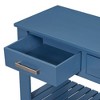 Console Table W/4 Drawers 2 Shelves Vintage Minimalist Console Table Sturdy Stable Entryway Sofa Table Easy To Assemble For Living Room Hallway, Blue - 4 of 4