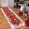 Christmas Area Rug Xmas Snowflake Accent Rug Holiday Decorative Soft Carpet - 2 of 4