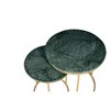 16" Marble Nesting Coffee Table Set of 2 with Golden Metal Frame, Space-Saving Modern Design for Living Room - 4 of 4