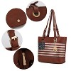 MKF Collection Vera Vegan Leather Patriotic Flag Pattern Women’s Tote Bag by Mia K - 4 of 4