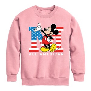 Boys' - Disney - Americana Graphic Long Sleeve Fleece Sweatshirt - 1 of 4