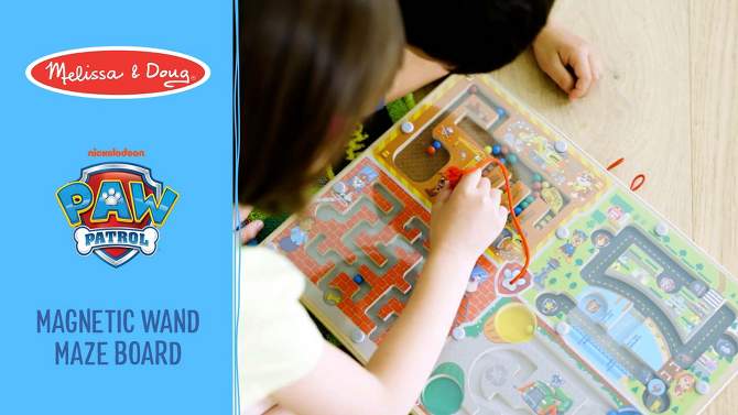 Melissa &#38; Doug PAW Patrol 2 Wooden Magnetic Wand Maze Board, 2 of 11, play video