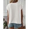 BLUEMING Womens Tank Tops Cap Sleeves Casual Crew Neck Loose Fit Knit Lightweight Pullover Sweater - 3 of 4